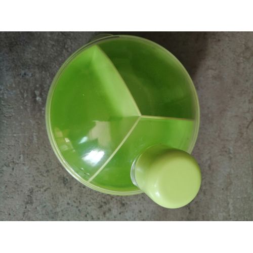 Petit Pot À Compartiment Vert Anis Et Blanc