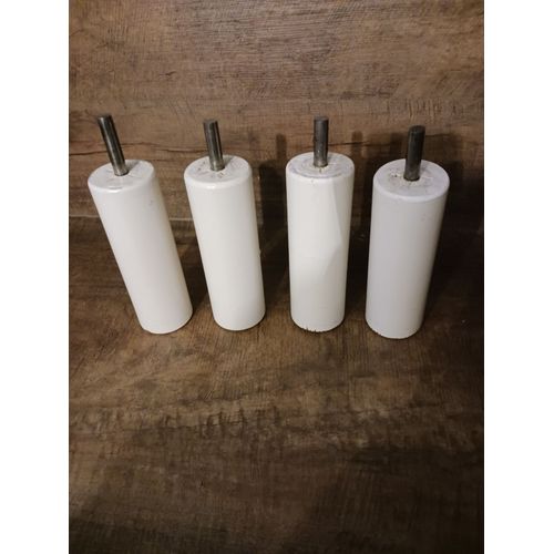 Pieds De Lit 15 Cm Blanc Lot De 4