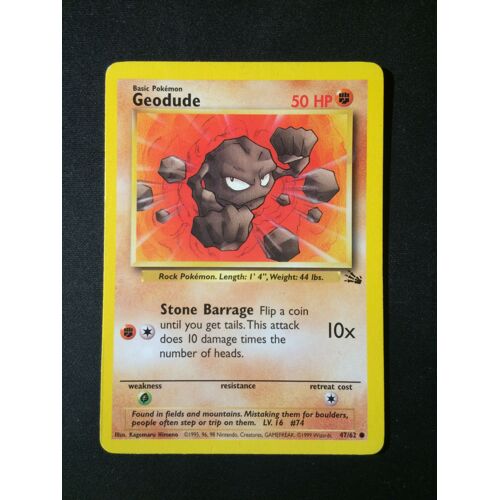 Geodude ( Racaillou ) 47/62 Eng Set Fossile
