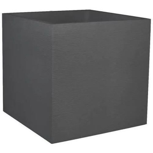 Pot Carré Graphit - Anthracite - 49.5x49.5x49.5 - 57l - Eda Plastiques - Intérieur Et Extérieur