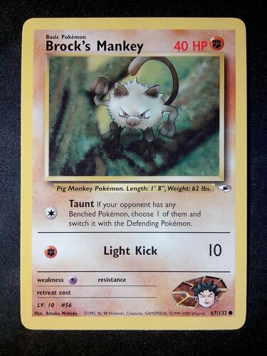 Brock's Mankey 67/132 Set Gym Heroes