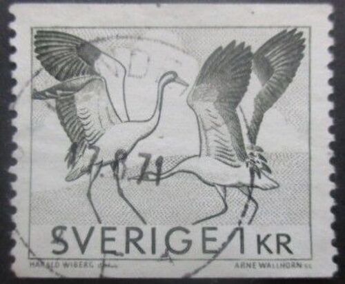 Suede N°583 Grues Cendrées Oblitéré