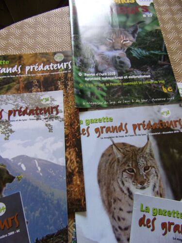 Lot De Revues La Gazette Des Grands Prédateurs. Le Magazine De L'association Ferus