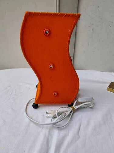 Lampe orange design ethnique ¿ H30 cm ¿ Fait main