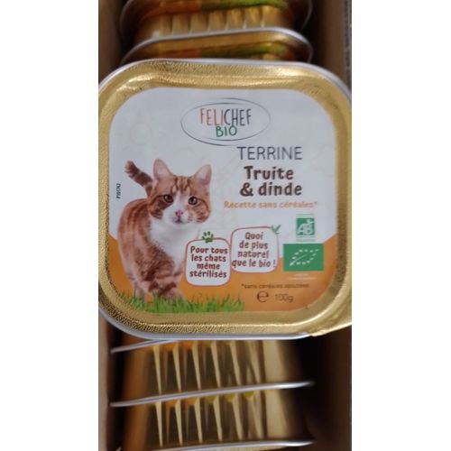 Lot De 20 Barquettes Pour Chat Felichef Bio