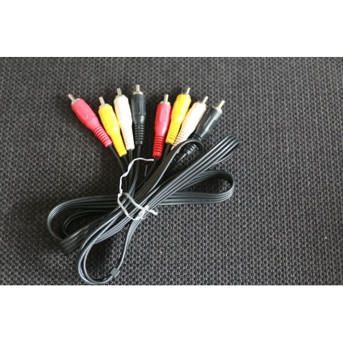 Cordon audio video 1,2m, 4 rca mâle vers 4 rca mâle