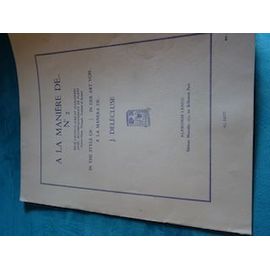 Partition De Jean Delécluse: A La Manière De ...N°2 Pour Caisse Claire Et Accessoires Avec Accompagnement De Piano