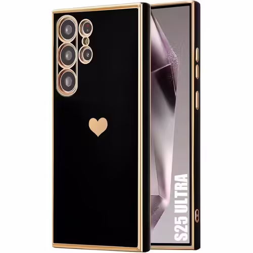 Coque pour Samsung Galaxy S25 Ultra - Protection avec Motif Cur Antichoc Ultra Slim Léger - Noir - E.F.Connection