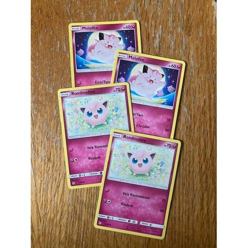 (1585) 2x Rondoudou + 2x Mélofée (Pokemon)
