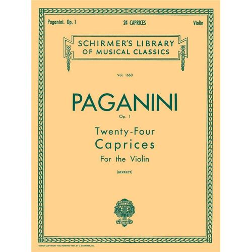 Niccolò Paganini : 24 Caprices, Op. 1 - Recueil Violon Hl50260840 9780793559305