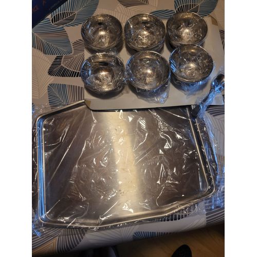 Service À Glace En Acier Avec Plateau