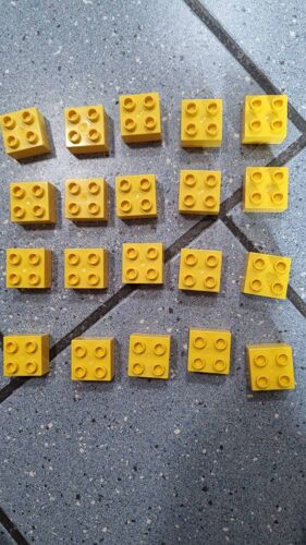 Lot de 20 duplos carré jaune