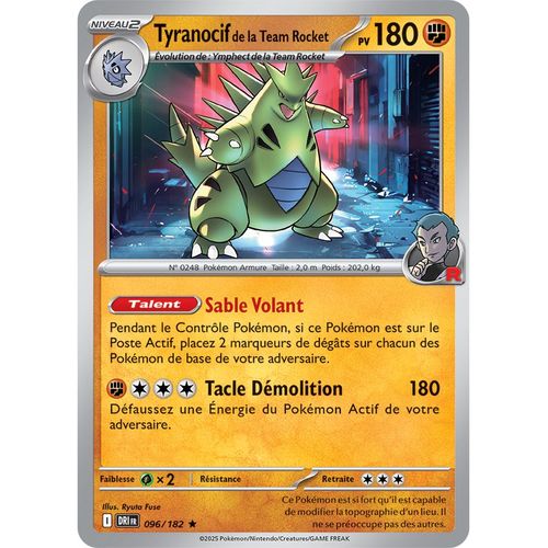 Tyranocif De La Team Rocket - Holo - 096/182 - Rivalites Destinees