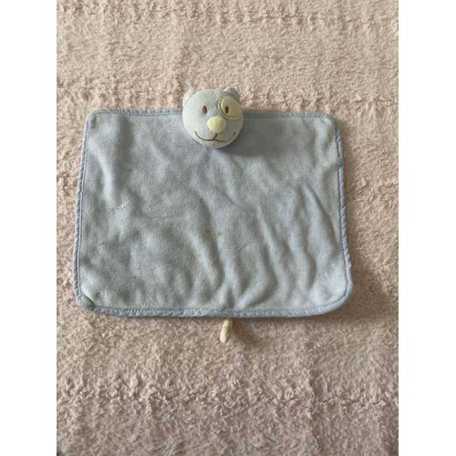 Doudou chat bleu tex plat