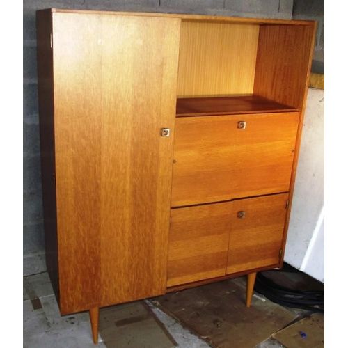Meuble Vintage 1970 Secrétaire Et Rangement  Dimensions Longueur 125 Cm Hauteur Totale 155cm Profondeur 47 Cm