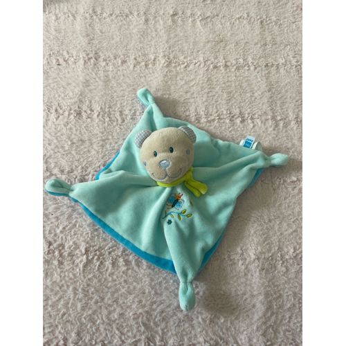 Doudou ours bleu tex baby