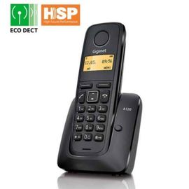 Téléphone Gigaset A120 A120A DECT cadran sur combiné autonomie conversation 10 heures veille 170 heures - fonctionne avec piles batteries AAA 2X Mains libres