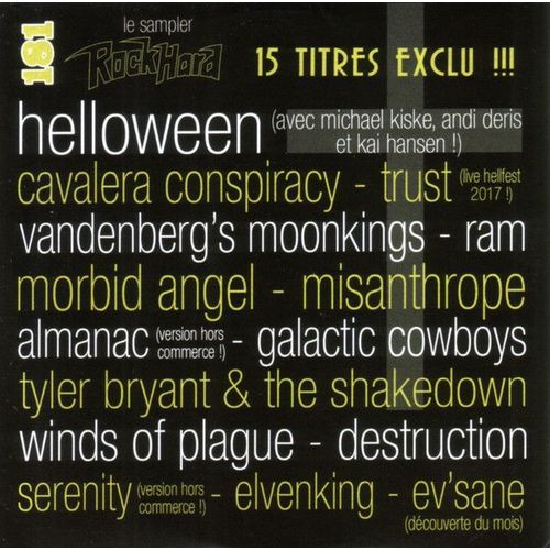 Le Sampler Rock Hard N° 181 _ (Cd Collector 15 Titres ; Pochette Cartonnée ; 2017)