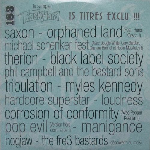 Le Sampler Rock Hard N° 183 _ (Cd Collector 15 Titres ; Pochette Cartonnée ; 2018)