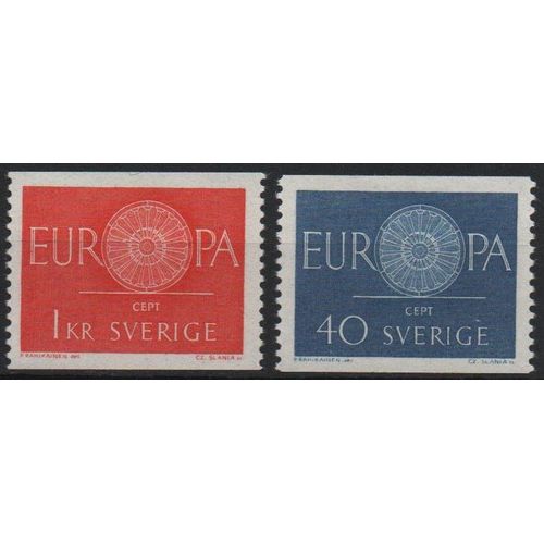 Suède Timbre Europa 1960