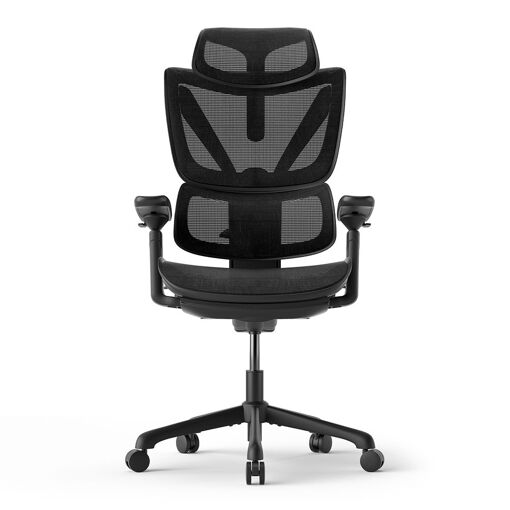 Chaise de Bureau en Maille avec à Haut Dossier avec Accoudoirs