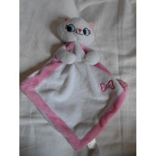 Nicotoy Peluche Disney Doudou Chat Marie Blancs Noeud Brode Rose Simba Toys Dickie Plat Losange Les Aristochats