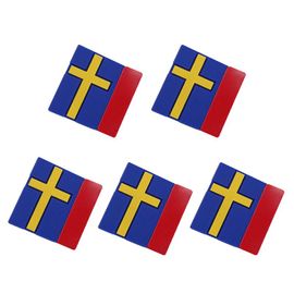 Autocollant 3d De Décoration De Voiture Pour Volvo Xc40 Xc60 Xc90, Sensation Suédoise, Calandre Avant De Coffre, Capot De Carrosserie Gratuit, 27x27mm, 10 Pièces