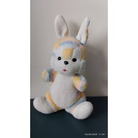 Vintage peluche lapin arc en ciel Nounours