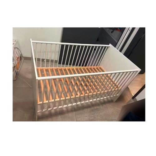 Lit Bébé Berceau Naissance Jeune Enfant Jusqua 6 Ans Mixte Bois Barreaux Blanc Demontable 120x60 Cm Literie Sécurite Couchage Repos Bambin