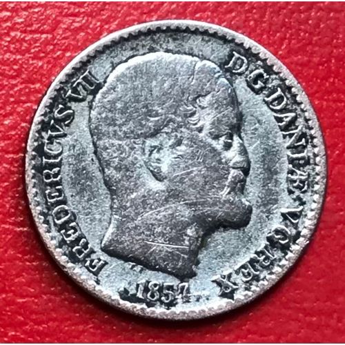 4 Skilling Rigsmont - Frederik V I I - 1854 - Danemark - Billon (Argent 250)