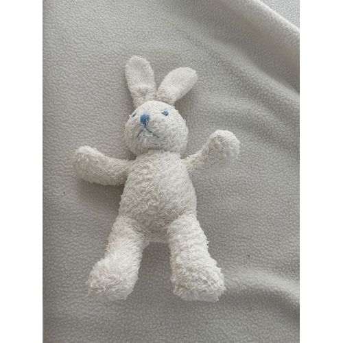 Doudou Lapin Vertbaudet Blanc Et Bleu