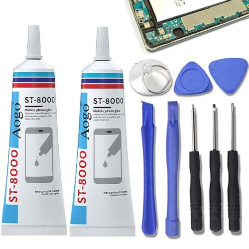 Colle Telephone,Glue pour Ecran Phone,Colle Smartphone,110mlx2 Colle Transparente Smartphone Colle Multifonction Convient aux Écrans de Téléphones Portables Coques Arrière Réparation manuelle