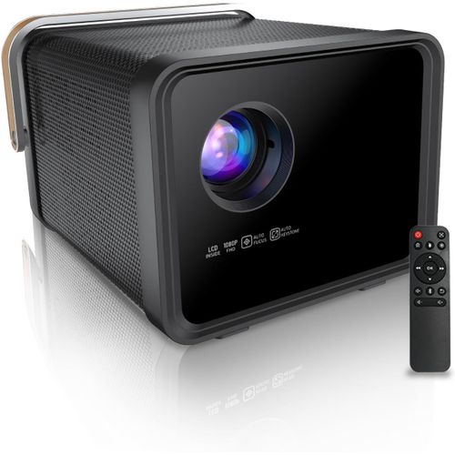 WCHI-[App Intégrée] Vidéoprojecteur 2025 Rétroprojecteur Portable Mini Projecteur Dual Contrôle Avec Souris Android Tv Wifi 6 Bt5.2 180° Rotation Hdmi/Tv Stick/Usb/Ps242,Avec Hdmi Et Souris