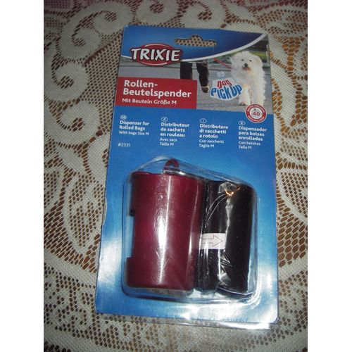 Distributeur De Sachets En Rouleau Avec Sacs Taille M Environ 3 Litres 2 Rouleau De 20 Sacs, Distribution Des Sachets Par L'ouverture Latérale,Avec Mousqueton Pour Une Fixation À La Laisse Ou Autres