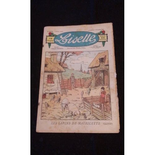 Revue Lisette Journal Des Petites Filles Numéro 278 Du Dimanche 7 Novembre 1926 : Les Lapins De Mauricette