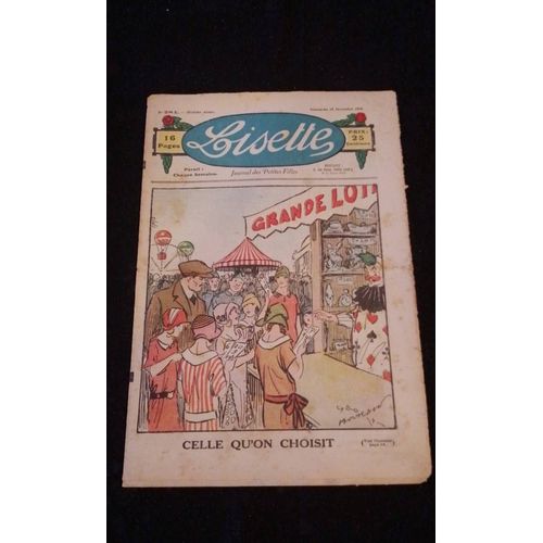 Revue Lisette Journal Des Petites Filles Numéro 284 Du Dimanche 19 Décembre 1926 : Celle Qu'On Choisit
