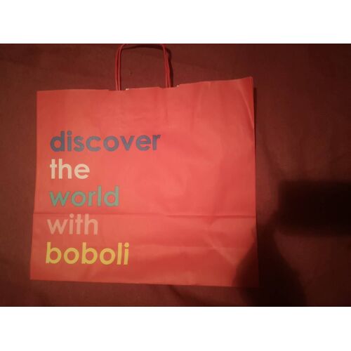 Lot de 5 sacs Boboli Rouge sac papier41x36cm Course cadeaux dîner