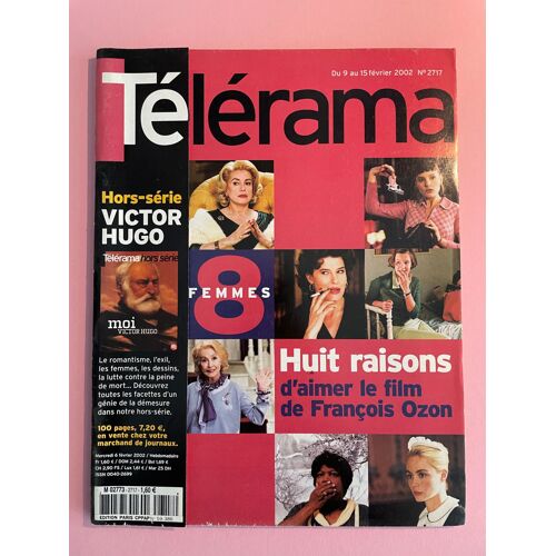 Télérama 2717 (2002) François Ozon, Ludivine Sagnier, Brian De Palma, François Morel, Emmanuel Chain