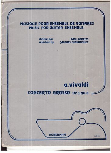 A.Vivaldi Concerto Grosso Op.3 N°8 Pour 4 Guitares