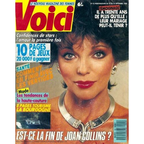 Voici 45 1988 Joan Collins/Sabine Azema/La Bourgogne