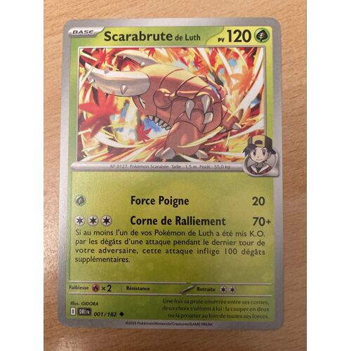 (1097) Scarabrute De Luth 1/182 Pokemon