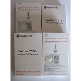 4 boites de 5 KANGERTECH coil unit ( TOCC) 1.8ohms
