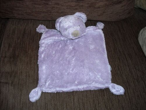 Doudou Plat Ours Violet/Mauve Kiabi Nicotoy
