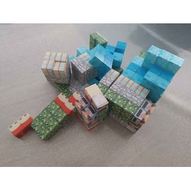 Lot de 200 cubes magnétiques - style Minecraft
