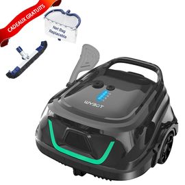 WYBOT A1 Robot de piscine sans fil,double filtre, aspirateur robot,autonomie 120min,charge rapide 2,5h,pour piscines hors sol à fond plat,avec tête de brosse et écumoire