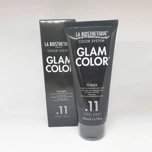 La Biosthetique Glam Color Toner .11 Stell Gray Coloration Ton Sur Ton Semi-Permanente Sublimatrice De Cheveux Gris 200ml 