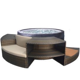 NETSPA - SP-VIP140MOB2 - NetSpa Vita 4 places + Mobilier - SPA Semi Rigide - Rond