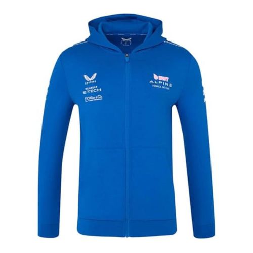 Sweat À Capuche Adulte Unisexe Officiel De L'équipe De Formule 1 Bwt Alpine - Bleu Lapis