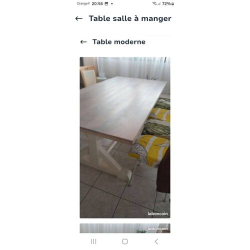 Table Moderne Salle À Manger 2m X 1m X 4cm De Plateau.