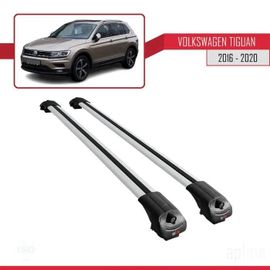 Compatible Avec Volkswagen Tiguan 2 Pre-Facelift 2016-2020 Ace-1 Barres De Toit Railing Porte-Bagages De Voiture Gris Alu 2 Barres
